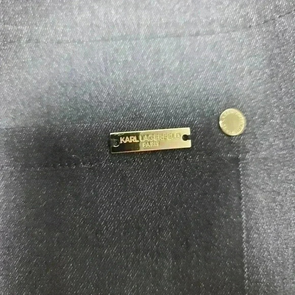 Karl Lagerfeld Dark Denim Pull On Jeggings Ankle Stretch Jeans Pants Size Medium - Picture 9 of 12